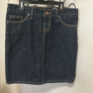 GAP Limited Edition 1969 Jean Skirt. Dark Blue Denim, knee length skirt.